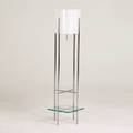 Paul mayen habitat floor lamp usa 1970s chromed steel acrylic glass unmarked 52 x 13 dia