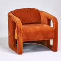 Style of milo baughman upholstered lounge chair usa 1970s unmarked 26 x 30 x 34