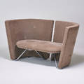Johannes foersom peter hjorthlorentzen rotor sofa usa 1980s chromed steel upholstery unmarked 32 x 60 x 31