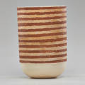 Laura andreson 1902  1999 vase with horizontal stripes los angeles ca 1939 ceramic signed and dated 9 14 x 7 12