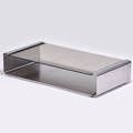Francois monnet low table france 1970s stainless steel glass unmarked 9 x 44 x 22 provenace richard wright may 21 2006 lot 456