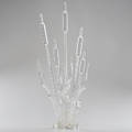 Contemporary acrylic cattail sculpture 1970s unmarked 37 12 x 9 12