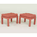 Style of billy baldwin pair of upholstered benches usa 1970s unmarked 16 x 20 x 16