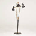 Gerald thurston lightolier adjustable threearmed floor lamp usa 1950s enameled metal brass unmarked as shown 60 x 29 x 25