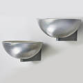 Kurt versen pair wall sconces engelwood nj 1950s chromed aluminum marked 5 x 10 34