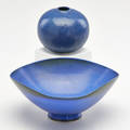 Saxbo friberggustavsberg two pieces saxbo vase and berndt friberg bowl denmarksweden 1950s both marked friberg 3 14 x 7 14