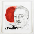 Jonathan santlofer american b 1946 mixed media on paper portrait of adolph gottlieb 1998 framed signed and dated 11 34 x 11 34 sheet