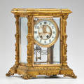Waterbury clock company gilt bronze mantle clock san francisco early 20th c movement marked sf 10 12 x 7 12 x 6 12