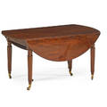 Louis philippe dining table with two drop leaves france 19th c mahogany brass casters 28 x 56 x 30