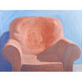 Rufus coes american b 1940 oil on canvas lounge chair 1987 framed illegibly signed and dated 36 x 48