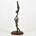 Joseph brown american 19091985 bronze gymnastics 1969 signed and dated in plaque 17 12