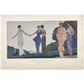 Gazette du bon ton fashion plates five doublepaged pochoirs 19141925 all framed largest 9 14 x 15 sheet