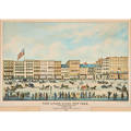 New york city poster 19th c park place 1855 framed printer william boell published by w stephensen  co nyc 20 14 x 30 sight