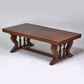 Renaissance revival library table usa ca 19001920 walnut 31 x 96 x 48