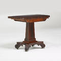 Empire card table on casters usa 19th c mahogany brass 29 34 x 36 12 x 18 