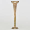 Tiffany  co sterling trumpet vase elegant tapered vessel on ring foot 19211947 entwined monogram es 12 116 1113 ot