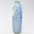 Weller dickensware vase decorated with friar zanesville oh 18971905 stamped dickensware weller 14 x 4 12