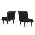 james mont 1904  1974 james mont design pair of lounge chairs usa 1960s lacquered wood upholstery unmarked 34 x 25 12 x 29 