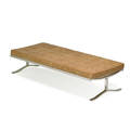 nicos zographos b 1931 bench new york des 19631990s stainless steel leather unmarked 16 x 71 x 28 12 