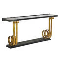 pierluigi coli attr 1895  1968 console table italy 1940s gilt wrought iron ebonized wood unmarked 36 x 75 x 16 12 provenance bonhams 552009 lot 1150