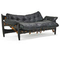 sergio rodrigues b 1927 sheriff sofa brazil 1960s rosewood saddle leather leather metal label 30 12 x 80 x 39 