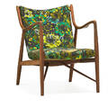 finn juhl 1912  1989 niels vodder nv45 chair denmark 1960s sculpted teak upholstery branded 32 x 27 x 32 