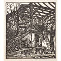 wharton esherick 1887  1970 woodblock print on rice paper from the song of the broad axe building paoli pa ca 1924 pencil signed titled and numbered 2960 artist initials in image
