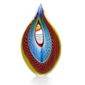 Lino tagliapietra b 1934 sculptural vessel bilbao murano italy 2001 blown and battuto glass signed and dated 23 12 x 13 provenance private collection chicago il