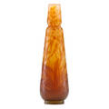 Galle fine and tall wheelcarved cameo glass vase nancy france ca 1900 incised galle on body 11 x 3