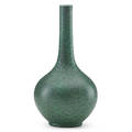  van briggle bottleshaped vase dark green glaze colorado springs co ca 1905 obscured mark 10 12 x 5