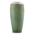 Van briggle tall vase with cone flowers green glaze colorado springs co 19081911 incised aa van briggle colo sprg 746 11 14 x 4 12 provenance private collection connecticut acquire
