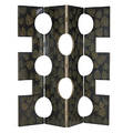 Contemporary folding botanical screen usa 1970s resin over wood with twigs and leaves unmarked 84 x 20 per panel