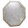 Enrique garcel large wall mirror columbia 1980s etched and painted bone antiqued mirror unmarked 60 12 x 60 12
