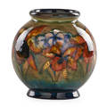 Moorcroft orchid vase england 192849 stamped made in england potter to hm the queen signed w moorcroft 6 x 6