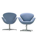Arne jacobsen 1902  1971 fritz hansen pair of swan chairs denmark 1960s polished aluminum upholstery manufacturer labels 32 12 x 30 x 25