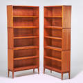 Paul mccobb winchendon co pair of planner group birch bookcases winchendon ma 1950s foil labels as shown 82 x 36 x 12 base 24 x 36 x 12