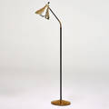 Gerald thurston floor lamp with adjustable neck usa 195060s brass and enameled metal unmarked 56 x 12 x 27
