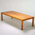 Pace custom bookmatched olive ash burl parsons dining table new york 1970s 30 x 110 x 48