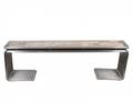 CONTEMPORARY POLISHED METAL CONSOLE TABLE