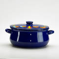 Peter max american b 1937 enamel lidded casserole ca 1970s marked 6 x 13 12