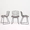 Harry bertoia knoll associates three childs chairs new york 1960s enameled steel wire unmarked 24 x 16 x 16