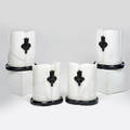 Italian set of four alabaster and marble table lamps 1950s all marked 1581342 made in italy each 9 34 x 7 x 5 12