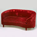 French loveseat 1930s silk velvet unmarked 34 x 71 12 x 34