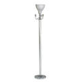Style of gilbert rohde floor lamp usa 1940s glass nickeled brass aluminum four sockets unmarked 63 x 10 dia