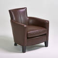 Christian liaigre holly hunt lounge chair 1990s leather ebonized wood fabric manufacturers label 31 34 x 27 12 x 33