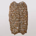 Leonard nelson american 19121993 sculptureroom divider with smooth river rocks embedded in an intricate soldered wire framework philadelphia 19656 signed and dated 50 x 94 x 12