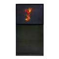 Earl reiback aurora polaris kinetic lightbox and stand usa 1970s laminate plastic acrylic etched signature sculpture 24 x 32 x 12 overall 60 x 32 x 12