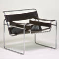 Marcel breuer gavina wassily chair italy 1970s stainless steel stitched leather made in italy label 28 12 x 31 x 28 12