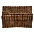 Brown mink and cashmere throw