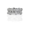 Tiffany  co diamond platinum woven ring